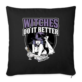 Witches Do It Better Wicca Gift - Sofa pillowcase 17,3'' x 17,3'' (45 x 45 cm) - black - Front