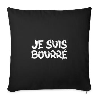 surprise je suis bourré - Housse de coussin décorative 45 x 45 cm - noir - Devant