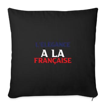 L'élégance à La Française - Housse de coussin décorative 45 x 45 cm - noir - Devant