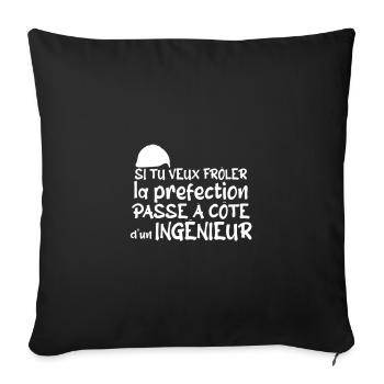 cadeau pour ingénieur - Housse de coussin décorative 45 x 45 cm - noir - Devant