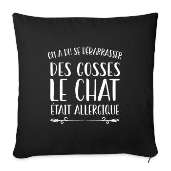 On a du se débarrasser des gosses - Housse de coussin décorative 45 x 45 cm - noir - Devant