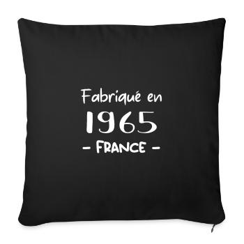 FABRIQUÉ EN 1965 - Housse de coussin décorative 45 x 45 cm - noir - Devant