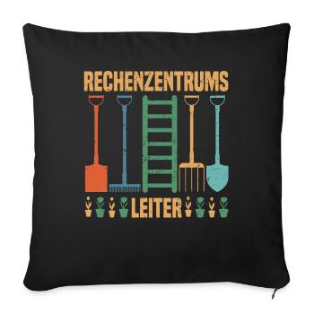 Rechenzentrumsleiter Rechen & Leiter Garten - Sofakissenbezug 45 x 45 cm - Schwarz - Vorne