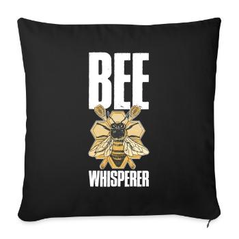 Bee Whisperer Bees Gift - Sofa pillowcase 17,3'' x 17,3'' (45 x 45 cm) - black - Front