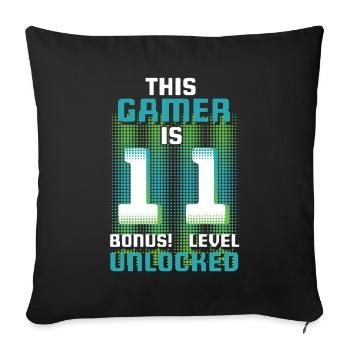 This Gamer Is Video Game Lover Gamer Age 11 - Sofa pillowcase 17,3'' x 17,3'' (45 x 45 cm) - black - Front