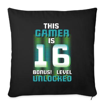 This Gamer Is Video Game Lover Gamer Age 16 - Sofakissenbezug 45 x 45 cm - Schwarz - Vorne