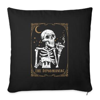 Alcohol Tarot Card Occult Club Gothic Vice - Sofa pillowcase 17,3'' x 17,3'' (45 x 45 cm) - black - Front