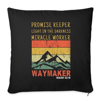 Retro Waymaker Jesus Lord God Christian Pastor - Sofakissenbezug 45 x 45 cm - Schwarz - Vorne