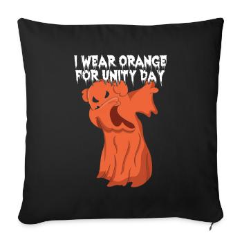 Ghost End Bullying Kindness Wear Orange Unity Day - Sofa pillowcase 17,3'' x 17,3'' (45 x 45 cm) - black - Front