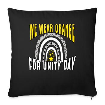 Stars Kind Courage Wear Orange Rainbow Unity Day - Sofakissenbezug 45 x 45 cm - Schwarz - Vorne