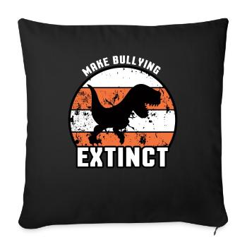 Dinosaur Kindness Awareness Unity Day - Sofa pillowcase 17,3'' x 17,3'' (45 x 45 cm) - black - Front