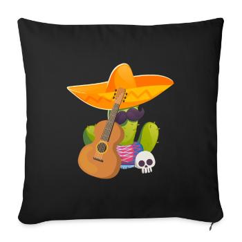 Cactus - Housse de coussin décorative 45 x 45 cm - noir - Devant