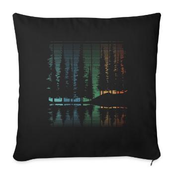 Retro Forest Randonnée en plein air Nature - Housse de coussin décorative 45 x 45 cm - noir - Devant
