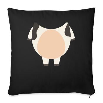 Funny Animal Cow Costume For Halloween - Sofa pillowcase 17,3'' x 17,3'' (45 x 45 cm) - black - Front