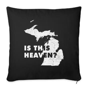 Land Map America State Home Heaven Michigan - Sofakissenbezug 45 x 45 cm - Schwarz - Vorne