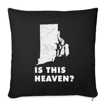 Land Map America State Home Heaven Rhode Island - Sofa pillowcase 17,3'' x 17,3'' (45 x 45 cm) - black - Front