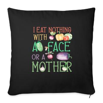 Vegan Veganer Veganismus Tierwohl Veggie Spruch - Sofakissenbezug 45 x 45 cm - Schwarz - Vorne