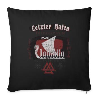 Wikinger - Odin Thor Walhalla Krieger Geschenk - Sofakissenbezug 45 x 45 cm - Schwarz - Vorne