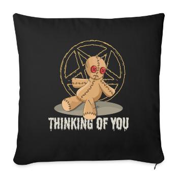 Creepy Pentagram Satanic Horror Scary Halloween - Sofa pillowcase 17,3'' x 17,3'' (45 x 45 cm) - black - Front