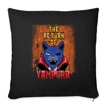 Cute Cat Vampire Meow Horror Scary Halloween - Sofakissenbezug 45 x 45 cm - Schwarz - Vorne