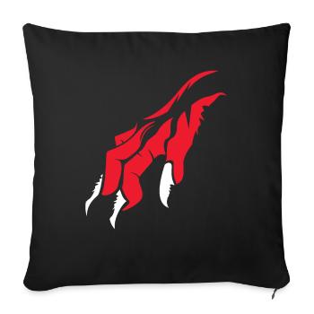 Monstre effrayant Mains Griffe Horreur Effrayant Halloween - Housse de coussin décorative 45 x 45 cm - noir - Devant