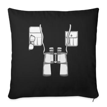 Funny Zoo Jungle Costume For Halloween - Sofa pillowcase 17,3'' x 17,3'' (45 x 45 cm) - black - Front