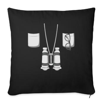 Drôle d’animal Zoo Jungle Costume pour Halloween - Housse de coussin décorative 45 x 45 cm - noir - Devant