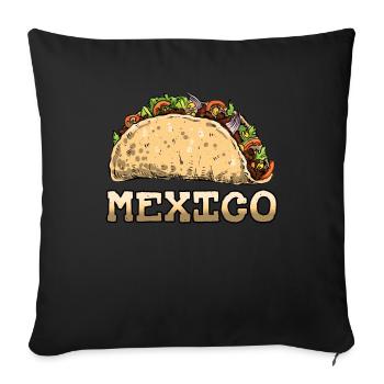 Vintage Mexican Food Mexique Taco - Housse de coussin décorative 45 x 45 cm - noir - Devant
