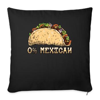 Cuisine Vintage Zero Cuisine mexicaine Mexique Taco - Housse de coussin décorative 45 x 45 cm - noir - Devant