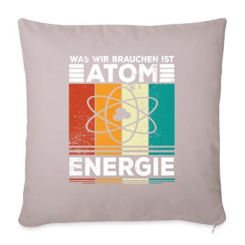 Atomenergie Kernenergie Kernkraft Atomkraftwerke - Sofakissenbezug 45 x 45 cm - helles Taupe - Vorne