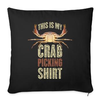 This Is My Crab Picking Crab Gift - Sofa pillowcase 17,3'' x 17,3'' (45 x 45 cm) - black - Front
