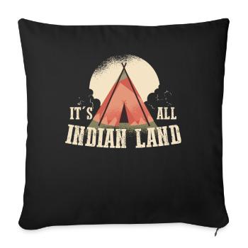 Son cadeau amérindien all Indian Land - Housse de coussin décorative 45 x 45 cm - noir - Devant