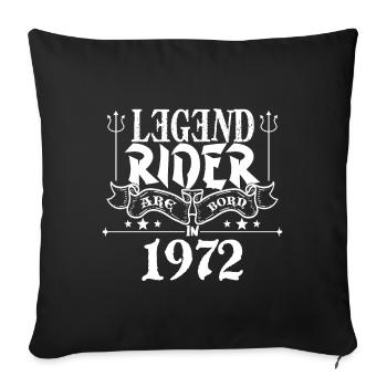 Legend rider Are born in 1972 - Housse de coussin décorative 45 x 45 cm - noir - Devant