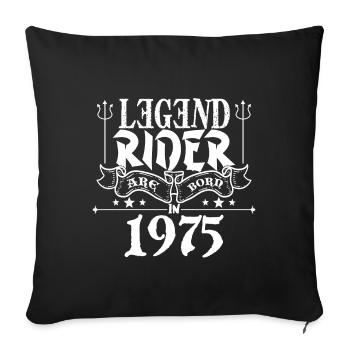 Legend rider Are born in 1975 - Housse de coussin décorative 45 x 45 cm - noir - Devant