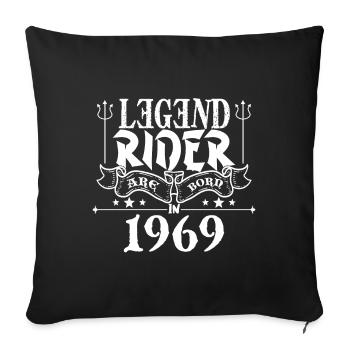 Legend rider Are born in 1969 - Housse de coussin décorative 45 x 45 cm - noir - Devant