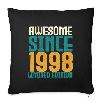 Awesome Since 1998 limited edition. - Sofa pillowcase 17,3'' x 17,3'' (45 x 45 cm) - black - Front