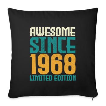 Awesome Since 1968 limited edition. - Housse de coussin décorative 45 x 45 cm - noir - Devant