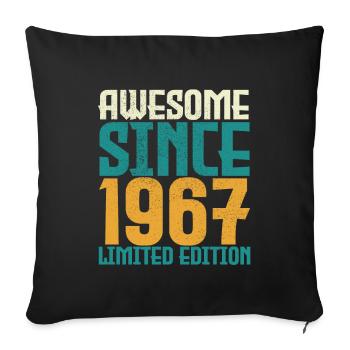 Awesome Since 1967 limited edition. - Housse de coussin décorative 45 x 45 cm - noir - Devant