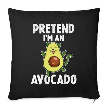 Pretend Im An Avocado Avocado Gift - Sofa pillowcase 17,3'' x 17,3'' (45 x 45 cm) - black - Front