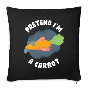Pretend im A Carrot Carrot Gift - Housse de coussin décorative 45 x 45 cm - noir - Devant