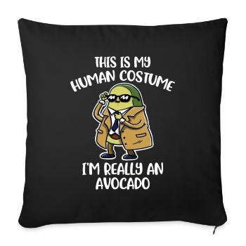 I'm Really An Avocado Avocado Geschenk - Sofakissenbezug 45 x 45 cm - Schwarz - Vorne