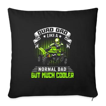 Quad Quad Riders Quad Driving Dad Daddy Papa Saying - Sofa pillowcase 17,3'' x 17,3'' (45 x 45 cm) - black - Front