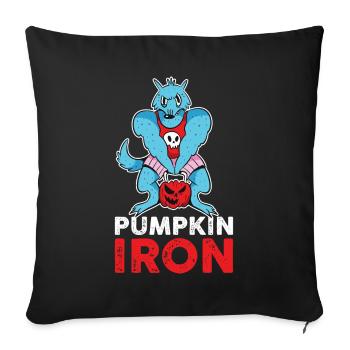 Pumpkin Iron Pumpkin Gift - Sofa pillowcase 17,3'' x 17,3'' (45 x 45 cm) - black - Front