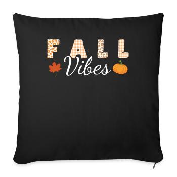 Pumpkin Fall Vibes Thanksgiving Season Autumn - Sofakissenbezug 45 x 45 cm - Schwarz - Vorne