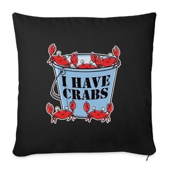 J’ai des crabes Crabe Gift - Housse de coussin décorative 45 x 45 cm - noir - Devant