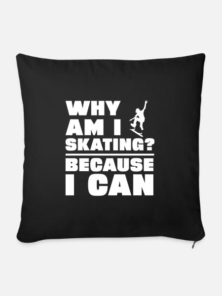 Skating - Sofakissenbezug 45 x 45 cm - Schwarz