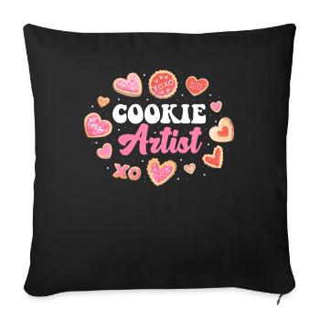 Cookie Artist Cookie Gift - Housse de coussin décorative 45 x 45 cm - noir - Devant