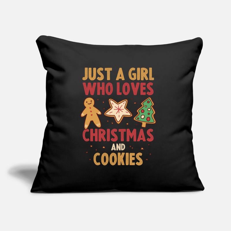 Noël et biscuits Biscuits Cadeau Housse de coussin décorative 45 x 45 cm