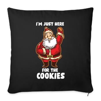 In Just Here For The Cookies Cookie Gift - Sofa pillowcase 17,3'' x 17,3'' (45 x 45 cm) - black - Front