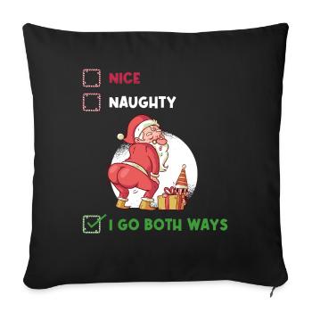 Je vais dans les deux sens vilain ou beau cadeau - Housse de coussin décorative 45 x 45 cm - noir - Devant